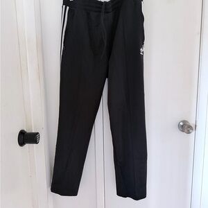 Adidas Black Men's Joggers with White Stripes